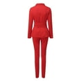 thumbnail image 5 of Women's 2-Piece Lapels Suit Set - Long Sleeve Jacket & Pants, Polyester - Autumn/Winter Office Business Formal, 5 of 8