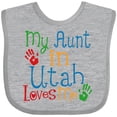 thumbnail image 3 of Inktastic My Aunt in Utah Loves Me Boys or Girls Baby Bib, 3 of 4