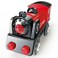 thumbnail image 3 of Hape: Battery Powered Engine No.1 - Red-White-Black - Wooden Light & Sound Train Toy, Forward/Reverse, Compatible w/ Most Wooden Railway Sets, Kids 3+, 3 of 8