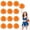 Matte Orange, variant on Cheerleading Pom Poms 14 Pcs, with Four Finger Handle Cheerleading Handheld Squad Pompoms for Sports Team Cheer Spirit Games Dance Party Adults