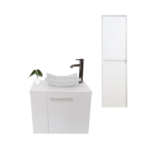 Combo De Gabinete Para Baño Lavamanos Y Monomando Derecho + Gabinete Organizador Garnier