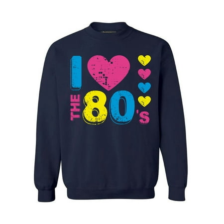 Awkward Styles I Love The 80's Sweatshirt 80's Sweater for Men and Women 80's Party Sweatshirt Gifts for 80's Lovers Funny 80's Party Costumes for Men and Women I Love The 80's Unisex Clothes