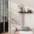 thumbnail image 2 of ABCISI Metal Wall Shelf, Black Floating Shelf, 20" Display Shelves for Wall Storage, Long Bathroom Shelf Wall Mounted, 2 of 14