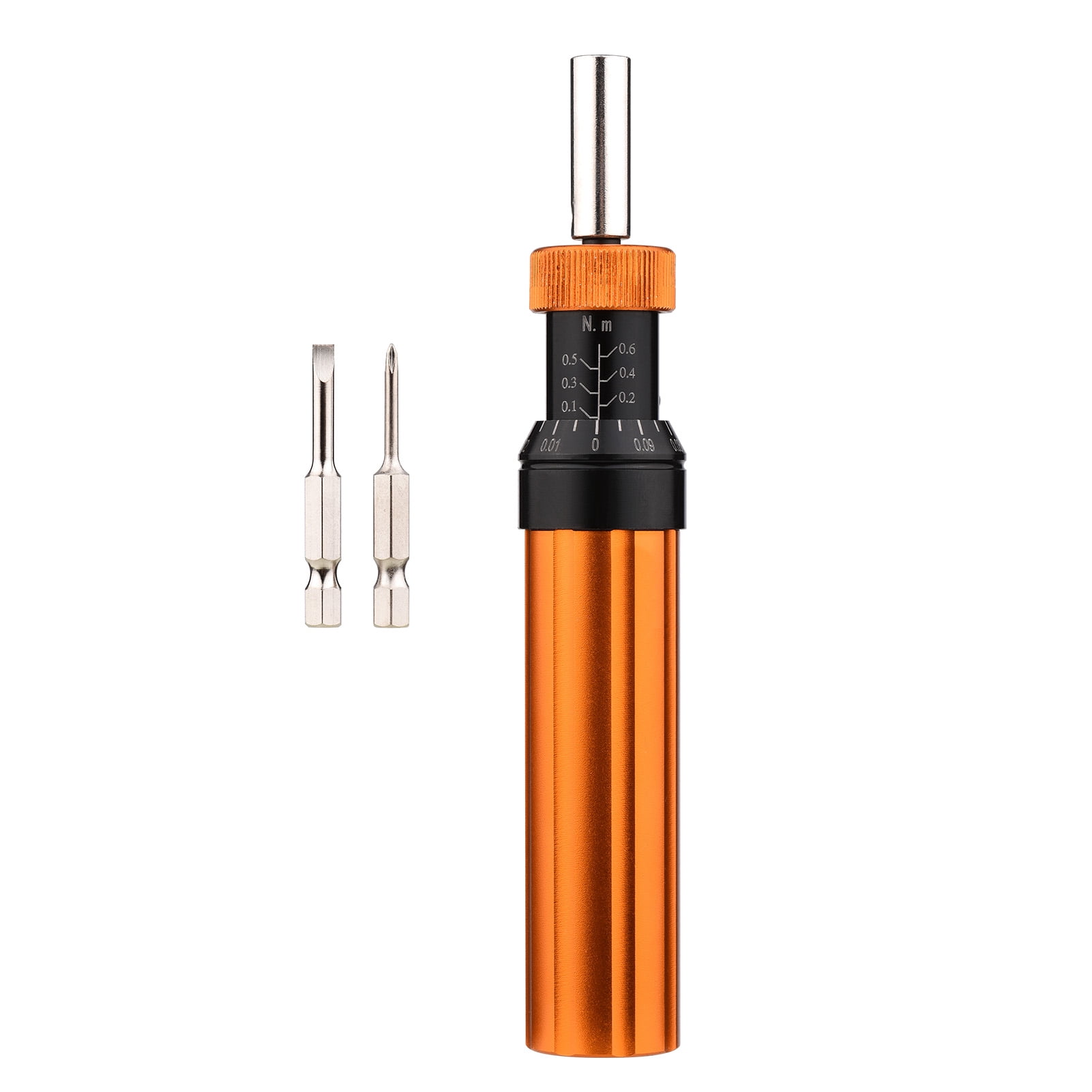 Riwcyla Preset Torque Screwdriver with Slotted/ Cross Screwdriver Bit 14 Inch Hex Drive Adjusting Torque Limited Screw Driver for Auto Mechanical Assembly
