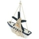 thumbnail image 3 of Decoración de velero, modelo de velero de madera, decoración de temática náutica para baño, 3 of 7