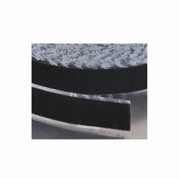 Velcro Brand Reclosable Fastener, Acrylic Adhesive, 75 ft, 4 in W, Black 197058