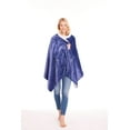 thumbnail image 3 of FLORIANA Womens Wearable Throw Blanket Poncho, Blanket Shawl With Pockets, Twilight Blue, 3 of 8