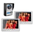 thumbnail image 1 of TFixol 7-Inch Wired Video Doorbell with Two-Way Audio, Night Vision, and Weatherproof Design for Home Security - Silver, 1-to-2 System, 100-240V US Standard, 1 of 7
