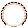 thumbnail image 5 of 1.44 ctw Wedding Band for Women - 18K Rose Gold Natural Onyx Stackable Eternity Ring, 5 of 6