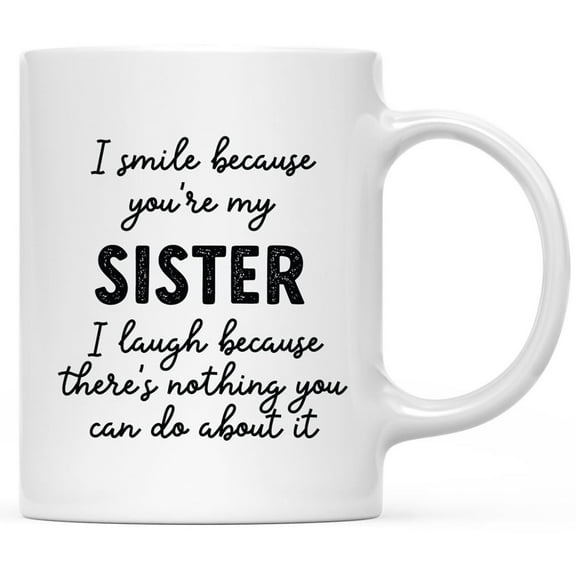 Koyal Wholesale 11oz Ceramic Coffee Mug Gifts - I Laugh Because There's Nothing You Can Do About It, 1-Pk