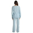 thumbnail image 3 of Just Love Women’s Cotton Pajama Set – Long Sleeve Top & Sleep Pants with Pockets – Soft Jersey Knit (Blue - Good Night, Small), 3 of 3
