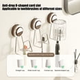 thumbnail image 2 of Ventosa de montaje en pared con soporte para cepillos de dientes | Estante organizador de baño sin perforación | Juego de vasos de cepillo de dientes eléctrico y enjuague bucal | Plástico | Ahorro, 2 of 8