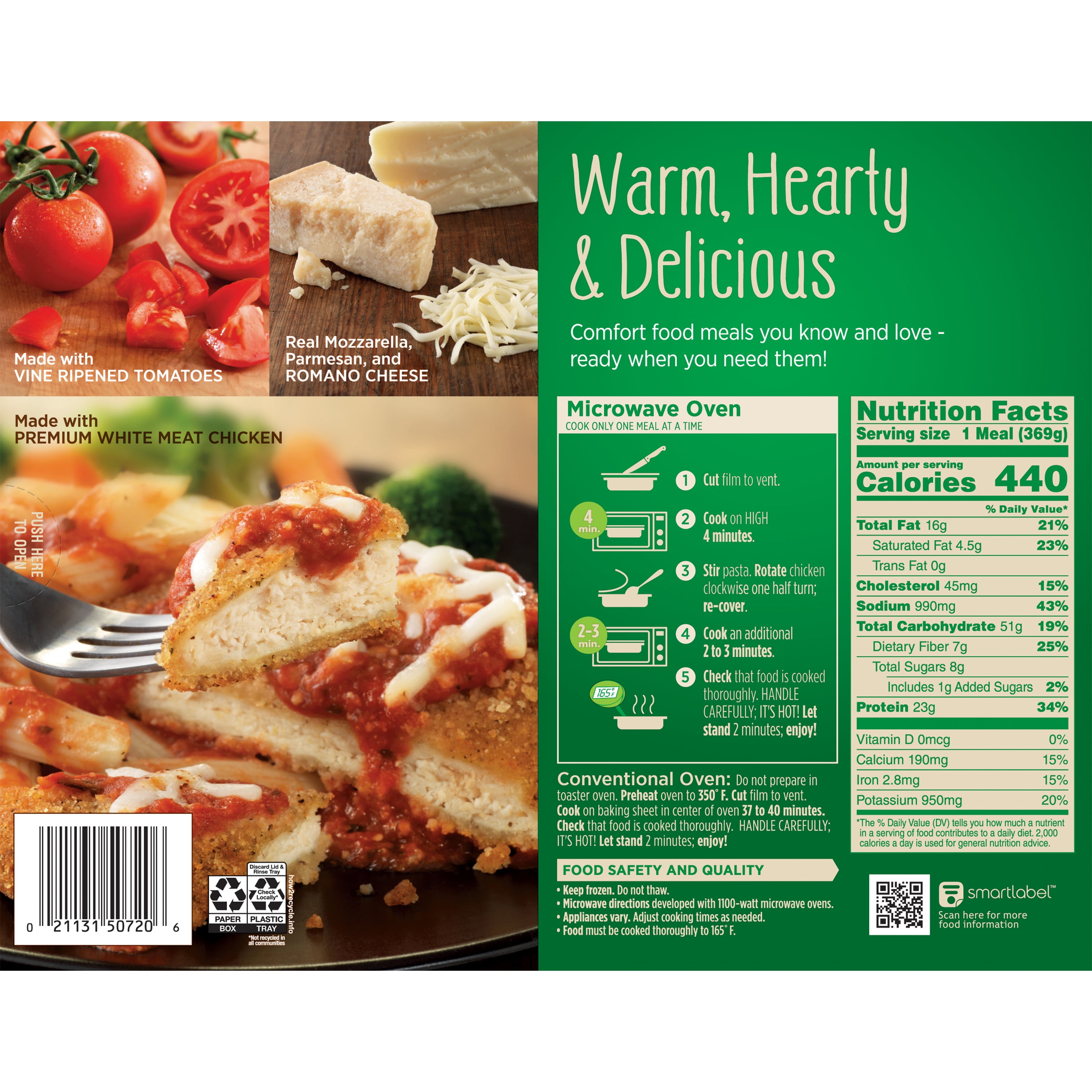 Marie Callender S Frozen Dinner Chicken Parmigiana 13 Ounce Walmart Com Walmart Com