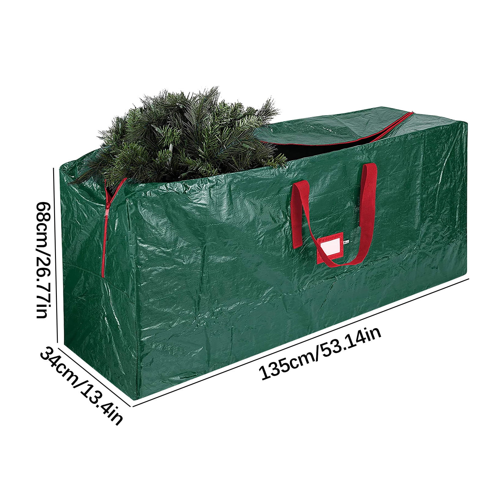 Heavy Duty Extra Large Artificial Christmas Tree Bag with Reinforced Handles and Dual Zippers Wide Opening, Christmas Storage Bag, Christmas Tree Box Storage