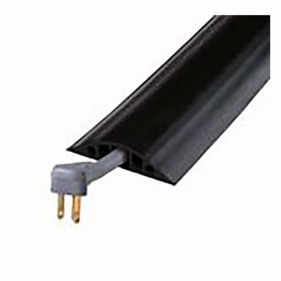 Cable Protector, 1 in H, 10 ft L, 4-1/2 in W, 3 Channel, Rubber, Black