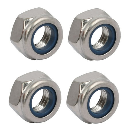 

4pcs M8 x 1.25mm Pitch Metric Thread 304 Stainless Steel Left Hand Lock Nuts