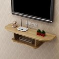 thumbnail image 1 of Wall Mounted TV Cabinet Wall Shelf Floating Shelf TV Console TV Stands Multimedia Storage Shelf Display Shelf Bedroom Living Room Decoration Shelves Bookshelf Goods Rack TV Bracket, 1 of 4