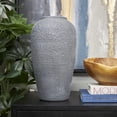 thumbnail image 2 of DecMode 15" Whitewashed Textured Black Ceramic Vase, 2 of 10