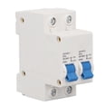 thumbnail image 2 of DC230V 400V 2P Miniature Circuit Breaker Leakage Protection Air Switch DC Disconnect Switch Interlock Conversion Manual Power Switch Standard Rail Installation, 2 of 8