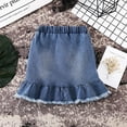 Toddler Kids Girls Blue Denim Mini Skirt Short Dress Jeans Skirt 16T
