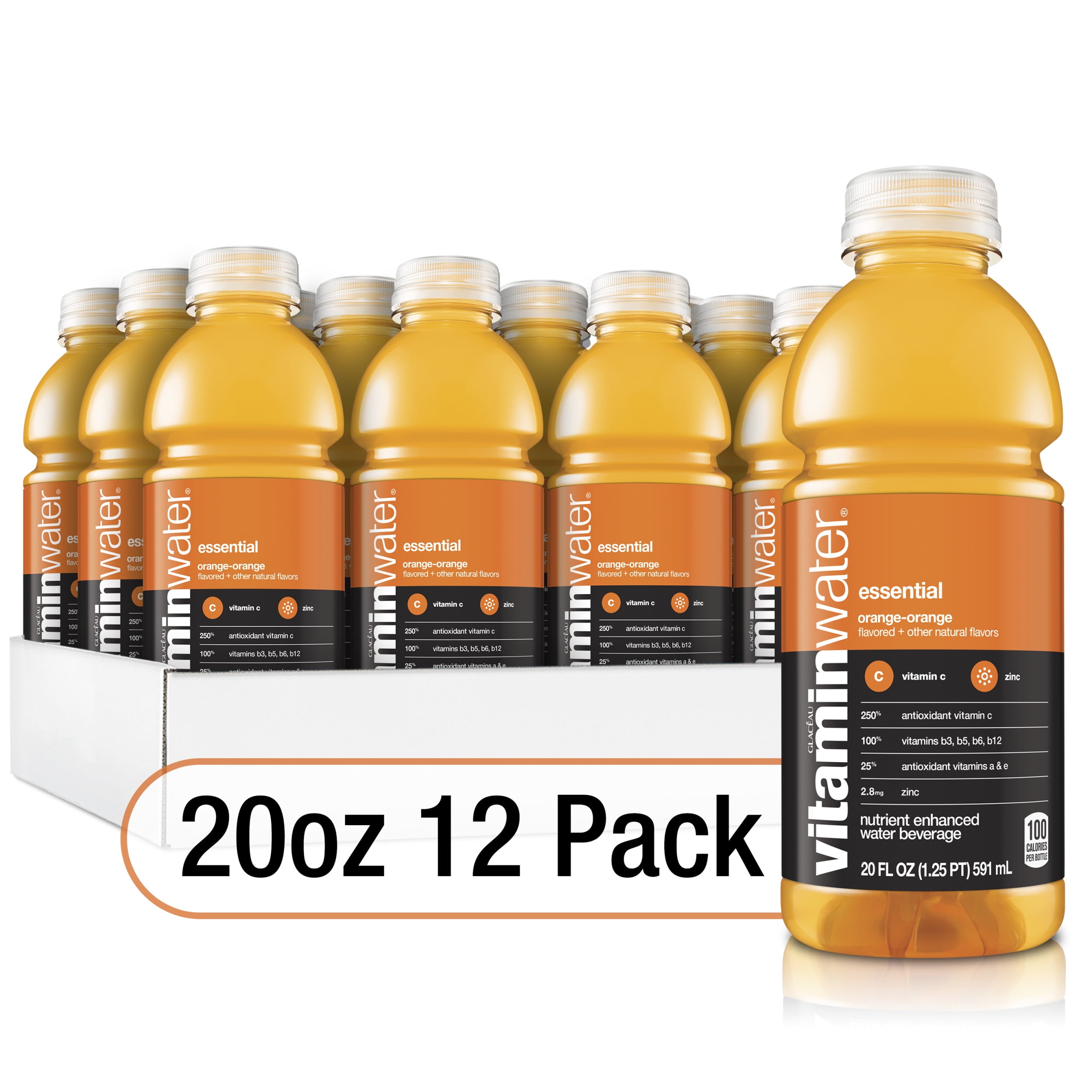 vitaminwater essential electrolyte enhanced water w/ vitamins, orange