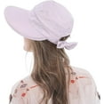 thumbnail image 4 of Women Sun Hat for Outdoor UV Protection, Wide Brim Sun Hat Ponytail, Convertible Zip-Off Beach Hat Visor, 4 of 6