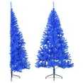 thumbnail image 1 of vidaXL Demi-Arbre de Noël Artificiel avec Support Bleu 240 cm PVC, 1 of 5
