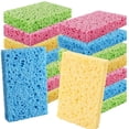 thumbnail image 1 of Esponja de color para limpieza, esponja para lavar platos de celulosa de cocina que no raya, paquete de 16 esponjas naturales biodegradables, 1 of 5