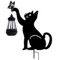 thumbnail image 3 of Estaca Metal para Gatos Con Solar Estacas Decorativas Solares Exteriores (gato) Rojo, 3 of 5