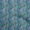 thumbnail image 1 of oneOoneGeorgetteViscoseTealGreenFabricAnimalDiyClothingQuiltingFabricPrintFabricByYard42InchWide, 1 of 4