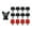 Black 8mm Red 11mm, variant on Tnarru 12 Pieces Football Shoe Spikes Rugby Shoes Studs Comfortable Thread Screw 6mm Dia with Wrench Soccer Shoe Spikes for Training Green 8mm Red 11mm