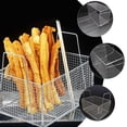 thumbnail image 2 of 1Pc Frying Grid Home Frying Basket Strainer Food Colander French Fries Basket (Silver), 2 of 5