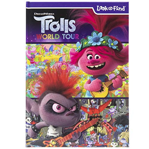 Pre-Owned DreamWorks Trolls World Tour Poppy, Branch, and More! - Look and Find Activity Book - PI Kids, 9781503752313, 1503752313, Hardcover, Media tie-in edition