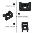 thumbnail image 3 of 100 Pcs Cable Tie Holder Ties Organizer Mount Cord Clips for Wall Zip Wire Management, 3 of 6
