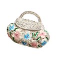thumbnail image 2 of EHJRE Enamel Hinged Trinket Box Handbag Shape Ornament Retro Design Art Craft Handmade Keepsake Case Holder for Pink, 2 of 9