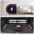 thumbnail image 4 of RayChee 8 Player Foldable Poker Table, Folding Texas Holdem Table, Portable Casino Table for Game Room with Padded Rails and Cup Holders (Brown, 71 inch), 4 of 9