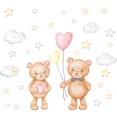 thumbnail image 1 of BEMS-1 pieza de dibujos animados oso amor globos nubes estrellas habitación, 1 of 5