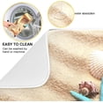 thumbnail image 4 of Summer Starfish Shells Dish Drying Mat Tropical Sandy Beach Dry Pad Bottle Dryer Rack Kitchen Decor absorbent Easy Clean Drainer Mats for Kitchen Counter Sinks 18"x24", 4 of 6
