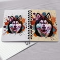 thumbnail image 4 of Siberian Husky Portrait Watercolor Vintage Retro Styles Spiral Bound Journal Husky Dog Lover Gifts 5x7in Spiral Notebook - 00001, 4 of 5