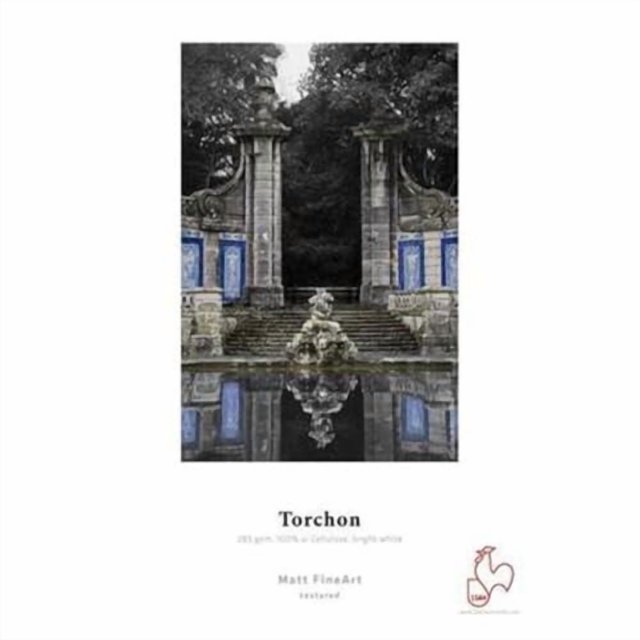 Hahnemuhle Torchon, 100 % TCF Pulp Rough Matte Texture, Bright White Inkjet Paper, 19.6 mil., 285 g/mA, 13x19", 25 Sheets