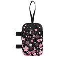 thumbnail image 2 of COEQINE Crutch Bag with Straps for Elbow Crutch Cherry Blossom Pink Black Forearm Crutch Pouch, Broken Leg Crutch Bag, Daily Essentials Organizer, Hands-Free, Lightweight, 2 of 7