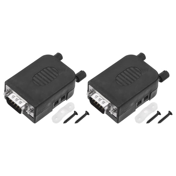2pcs D-sub DB9 Breakout Board Connector 9-pin Male RS232 Serial Adapter Solderless Terminal Block Screws for CNC