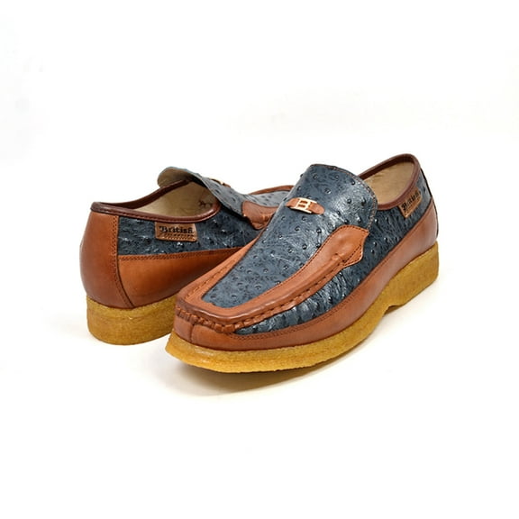 Harlem Ostrich Leather Mens Shoes- Stylish and Comfortable Slip On Shoes