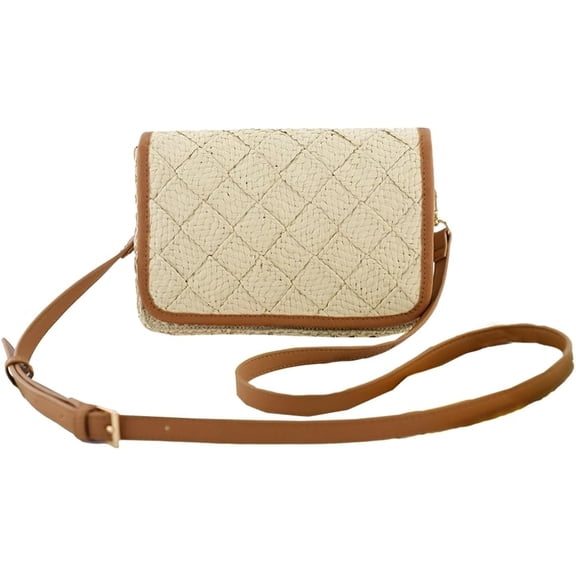 CoCoMangos Straw Bag Woven Purse Summer Beach Crossbody Bags for Women Travel Handmade Straw Handbags