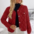 thumbnail image 2 of RQYYD Womens Quilted Lightweight Jackets Button Down Puffer Jacket Coats Padded Outwear with Pockets, 2 of 7