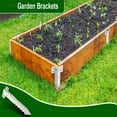thumbnail image 3 of Soportes Para Traviesas De Ferrocarril, De Metal, Resistentes, Paquete De 10 Soportes Para Traviesas, Pequeños Para Jardineras, 3 of 7