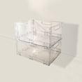 thumbnail image 4 of weibbin Foldable Storage Baskets For Organizing Pantry Organizer Bins Kitchen Laundry Garage Refrigerator Bathroom Countertop Organizer Clear, 4 of 7