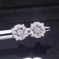 thumbnail image 2 of 925 Silver Wedding Stud Earring Gift Luxury Cubic Zircon Jewelry A Pair, 2 of 5