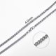 thumbnail image 1 of Jiayiqi, collar de cadena de cuerda de 2mm-7mm, gargantilla resistente al agua que nunca se decolora, joyería para hombres y mujeres, cadenas de Color plateado, regalo Tan Jianjun unisex, 1 of 2