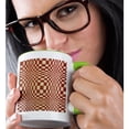 thumbnail image 2 of 3drose, White and Red Optical Illusion, 11oz Two-tone Green Mug, 2 of 6